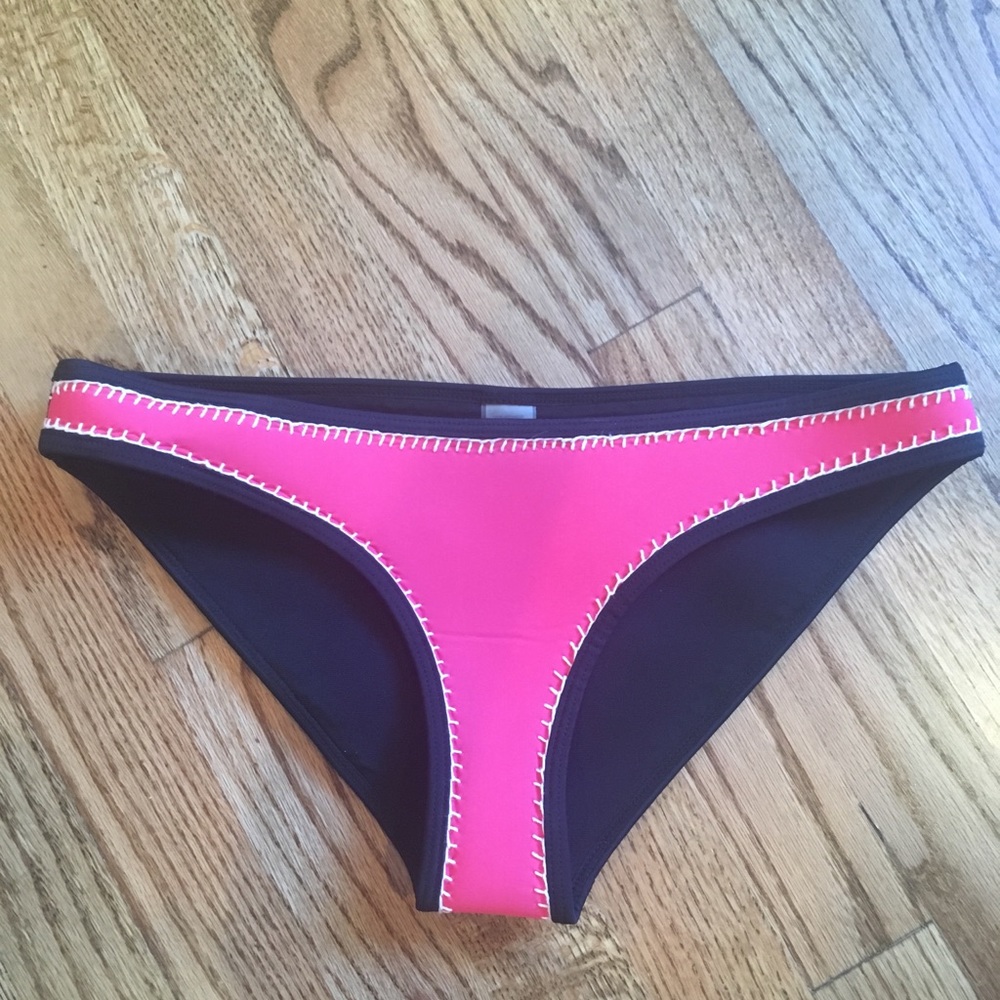 Dark Pink Triangle Crochet Bikini Bottom